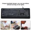 Ergonomic USB Interface Multimedia LED White Backlight Keyboard for Old Man