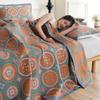 All-Cotton Yarn-Dyed Jacquard Gauze Blanket - Soft, Skin-Friendly Four-Season Bedspread