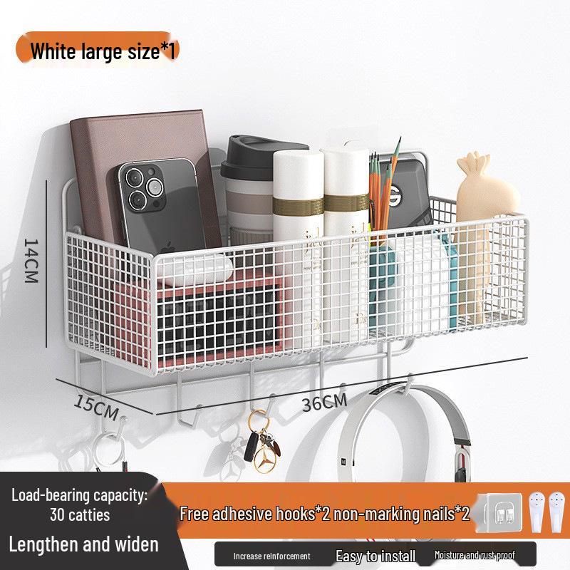 Бесследная настенная полка для хранения для спальни, ванной комнаты и кухни – Легко устанавливаемые подвесные полки