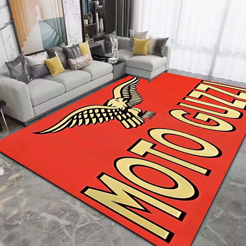 2026 New Retro Motorcycle G-Guzzi Printed Carpet Living Room Bedroom Decoration Tea Table Table Non slip Entrance Carpet Gift
