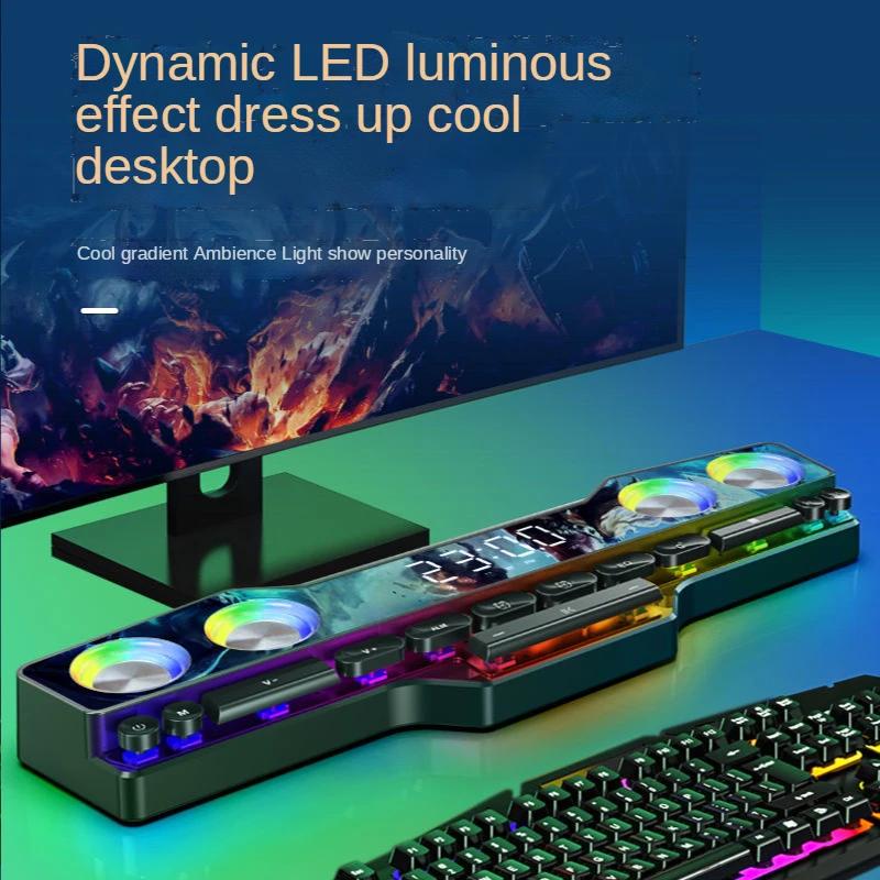 20W Gaming Bluetooth Speaker Seven Color Spectrum Lighting Home Desktop