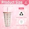 Эстетичная пластиковая бутылка для воды с бантом для холодного кофе и чая