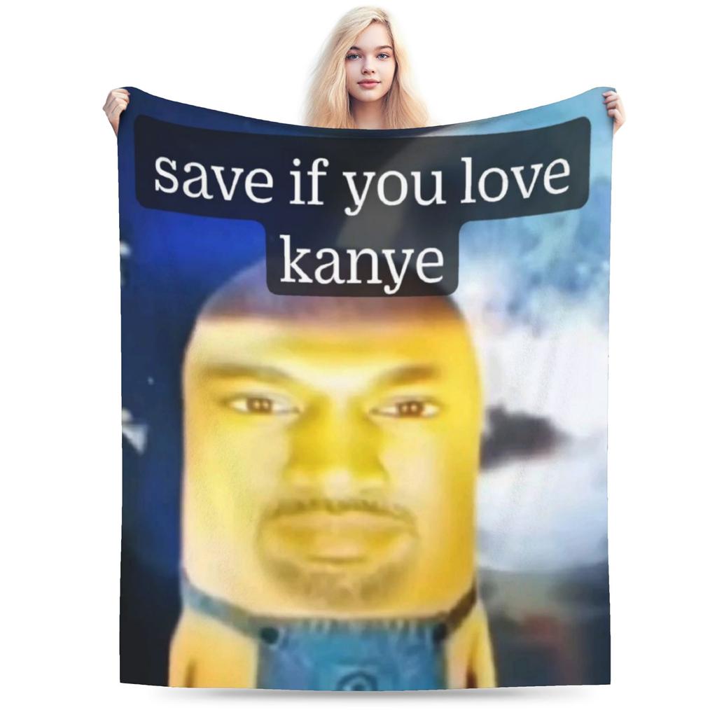 K-kanyes w-wests смешной мем Плед Ультра-мягкий флис Лечебный подарок Пледы Покрывало