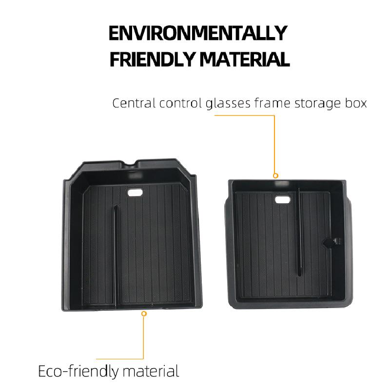 For Tesla New Model Y Juniper 2025 Launch Model 3 Highland 2024 Center Console & Armrest Storage Box Upper&Lower Silicone Pad
