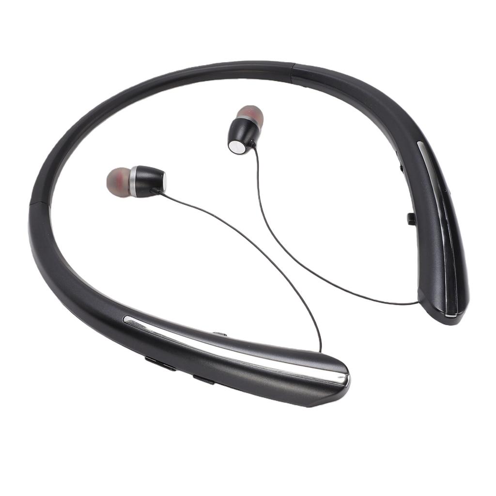 Bluetooth 5.3 Наушники-вкладыши с шейным ободком, выдвижные, IPX5, защита от пота, 24 часа работы от аккумулятора, беспроводные, с шумоподавлением, стерео