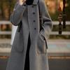 Women's Large Wool Coat - Medium/Long Loose Double-Sided Fleece, New for Autumn/Winter 2025
