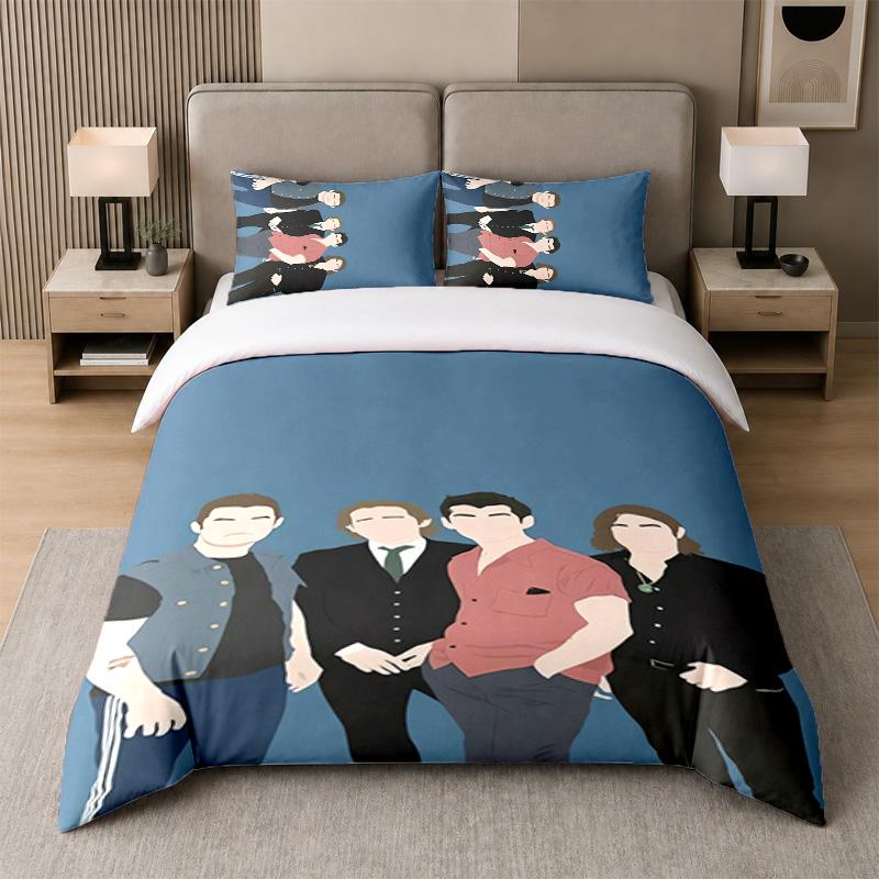 3Pcs Bed Set,Arctic Monkeys 1 Duvet Cover and 2 Pillowcases, Printed Bedding Decor For Guest Room