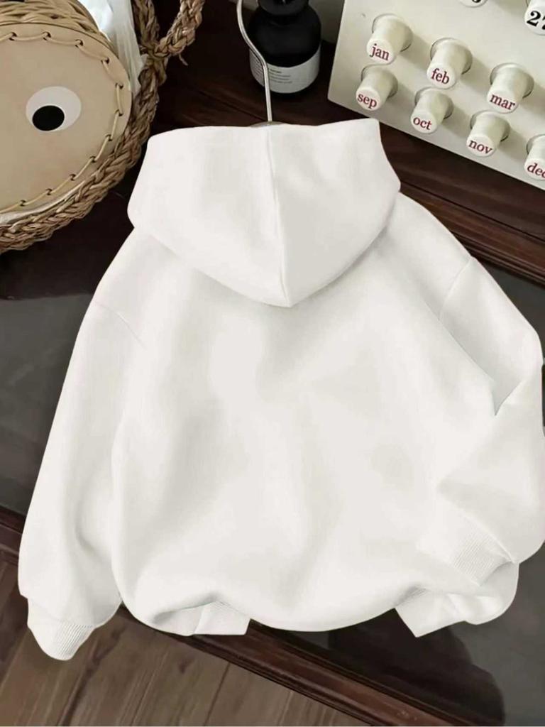 Women Y2K Aesthetic Oversized Hoodie, Minimal Line‑Heart Print Long Sleeve Pullover Sweatshirt for Daily Street Winter Wear