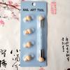 Puntos Nail Art Портативная моющаяся губка с двойной головкой, ручка для рисования, инструмент для нанесения точек