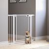Pet Safety Gate, for Doorways, Staircases, Hallways, with Extensions Kit, 75-103cm - White