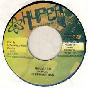 7-дюймовая пластинка ELEPHANT MAN - Rhum Ram NONE Hyper-Active В 2007 году Япония Регги, Ска и Даб Использовано