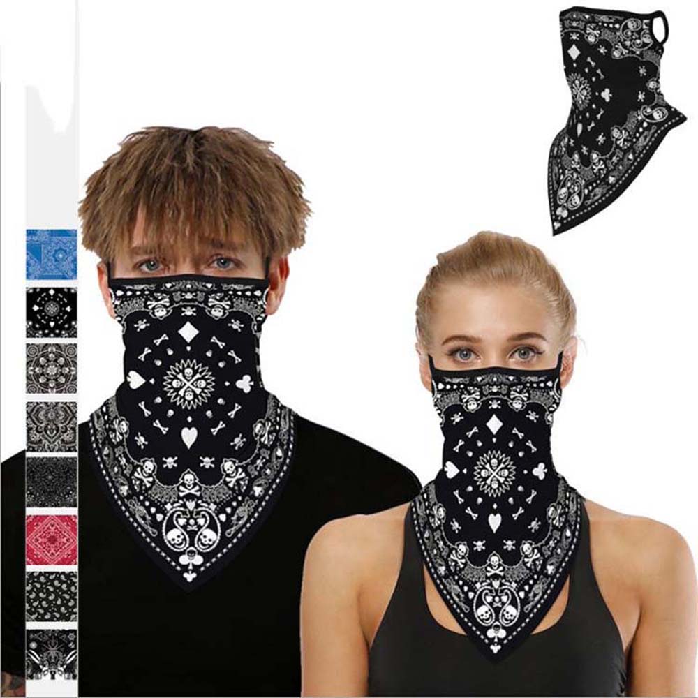 Protective Silk Cycling Windproof Sun Protection Face Mask Neck Protection Mouth Mask Wrap Scarf