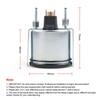 2" 52MM Mechanical 40-130℃/110-265℉ Water Temp Gauge 12V Water Temperature Gauge Yellow Light Car Meter With Sensor NPT 1/2
