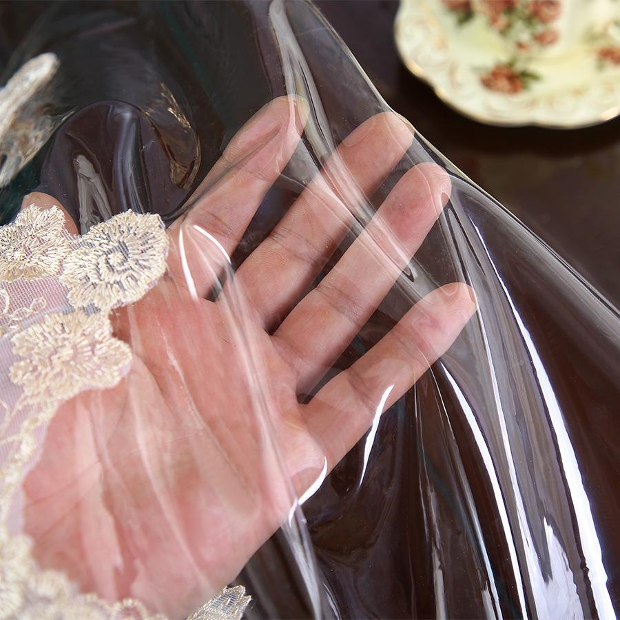 ПВХ Мягкое Стекло Прозрачная Скатерть Бытовая Многоцелевая Защитная Ткань для Домашнего Декора Водонепроницаемая Пятноустойчивая Не Требует Стирки