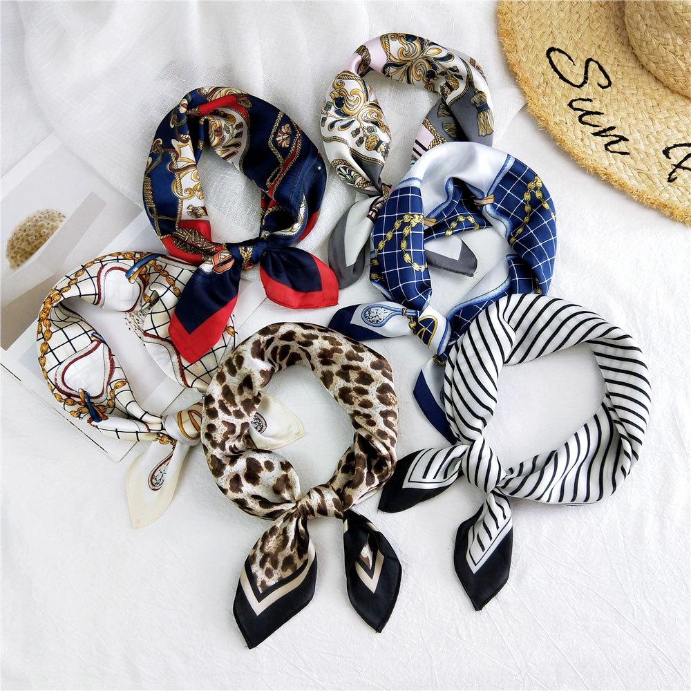 53CM Silk Scarf Small Square Scarf Versatile For Women Spring And Autumn Thin Design Fashionable And Stylish Decorative Scarf Professional Flight