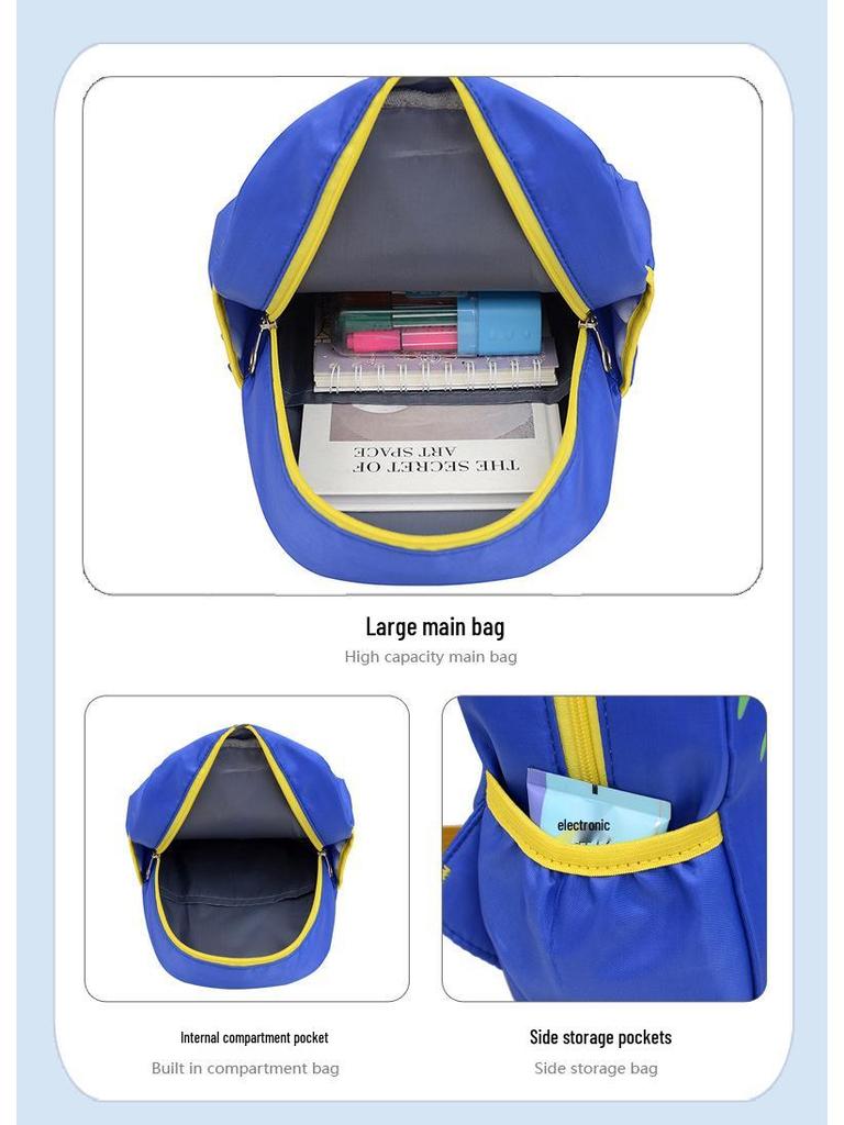 Kids' Cartoon Dinosaur & Spiderman Backpack for Boys Kindergarten