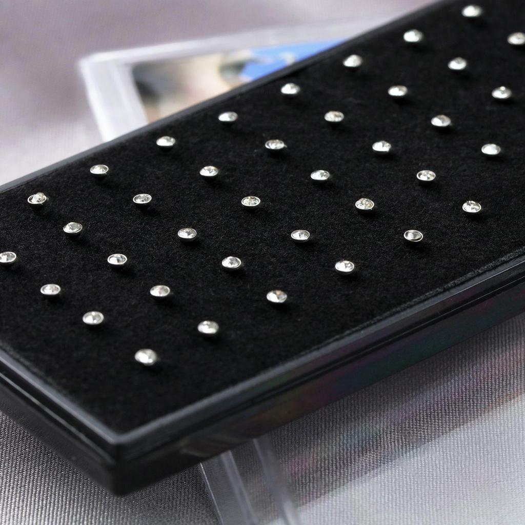 60 шт. 1,8 мм Стальные стразы Пирсинг для носа и хряща уха