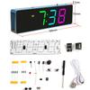 Цветные часы RGB DIY Kit LED Будильник Мини Декоративный Электронный Цифровой Дисплей Будильника Температура Дата Неделя Повтор
