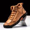 Hand-stitching Leather Men Boots Genuine Leather Casual Leather Shoes Men Ankle Boots