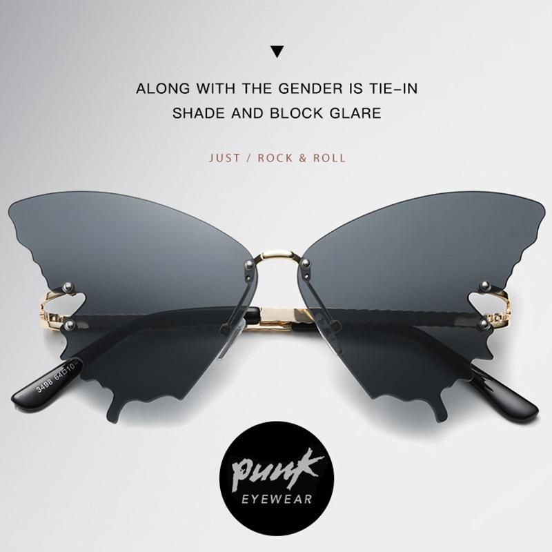 Автомобильные солнцезащитные очки-бабочки для мужчин и женщин, защита от ультрафиолета, винтажные велосипедные металлические солнцезащитные очки без оправы, очки