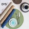 2 Pcs Anti-Slip Round Table Mat Set Woven Placemats Dining Table Non-Slip Coasters for Kitchen Heat Resistant Bowl Pads Drink Mats