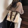 2025 New Large-capacity Canvas Tote Bag Cute Bear Casual Shoulder Handbag Versatile Cloth Pocket