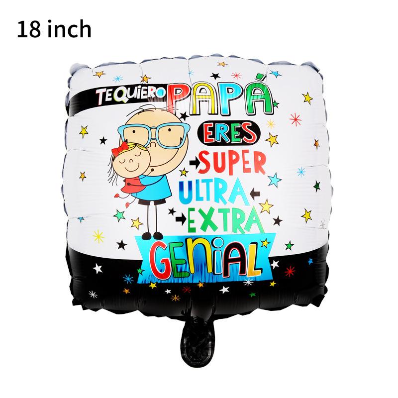 Balloon Spanish Father'S Day Ball Decorative Arrangement Spanish Aluminum Film Balloon
