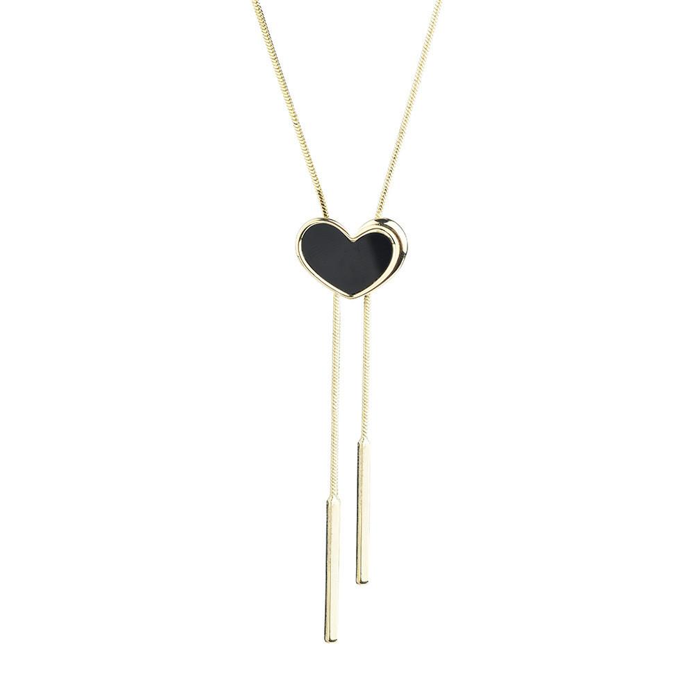 Heart Chic Tassel Necklace For Women Crafted From Exquisite Palladium Material
