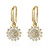 New 925 Sterling Silver Women Earrings Pendant Fashion Ins Wind Sun Flower High Quality Zircon Pair Ear Studs Earring Jewelry