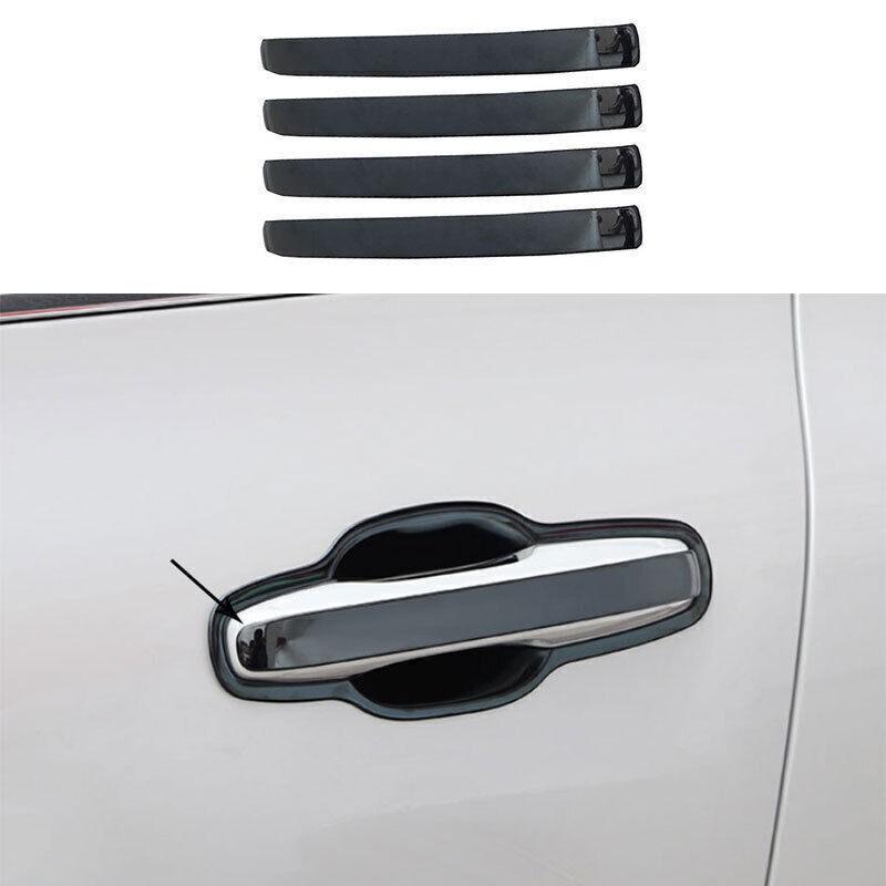 Black Steel Exterior Outside Door Handle Cover Trim Fit For Volvo XC60 2018~2022