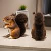 Realistic Squirrel Plush Toy Cute Lifelike Stuffed Animal Adorable Soft Doll Cuddle Pillow Boys Girl Kids Bedtime Companion Gift
