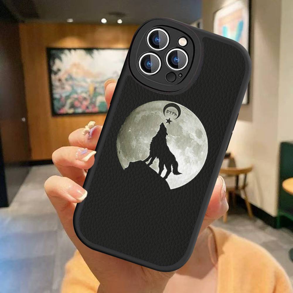 Чехол из кожи для телефона Turk Wolf Turkey Flag для iPhone 16 15 14 13 12 11 Pro Max Plus Ударопрочный чехол