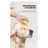 Dog Bathing Brush Pet Massage Brush Shampoo Dispenser Soft Silicone Brush Rubber Bristle for Dogs and Cats Shower Grooming Tool