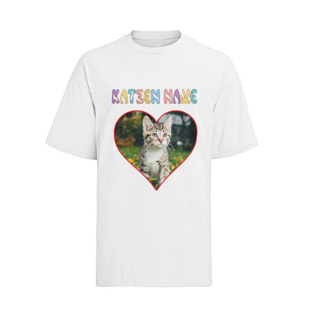 Personalisiertes Katzen Spruch Foto RIP Katze Verstorben Cat Damen Oversize