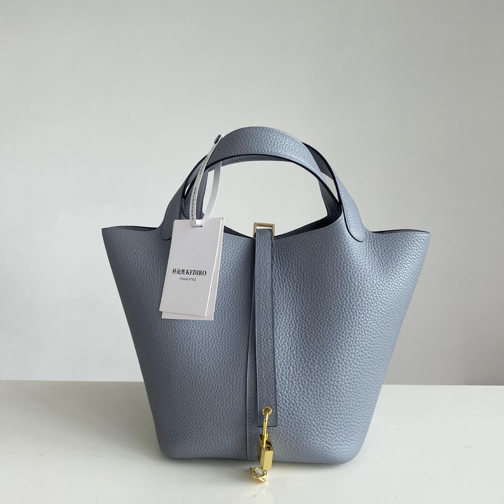 KEDITRO Picotingbo Half Hand Wax Thread Bucket Handheld Женская сумка Модная и простая корзина для овощей 22 см