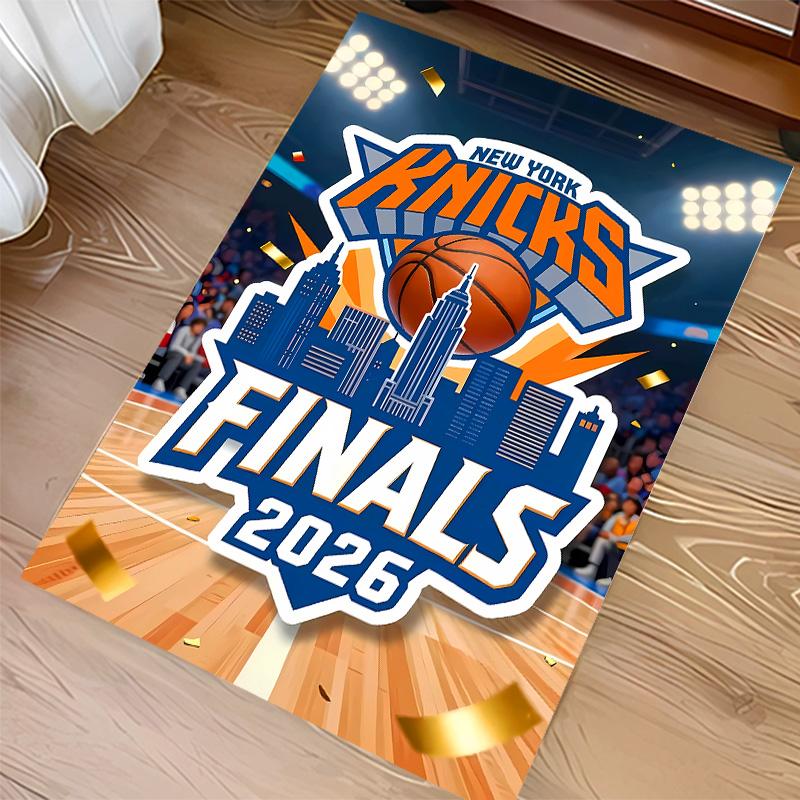 Knicks logo Print Area Rug - Soft, Washable Non-Slip Indoor Mat for Office Chairs, Living Room, Home Office Decorative Rug