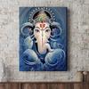 Lord Ganesha with Colorful Canvas Painting Wall Art Hindu God Ganesha Posters and Prints for Living Room Home Decor Cuadros