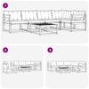 Outdoor Sofa Set 6 pcs White and Cream 79 x 79 x 37 cm