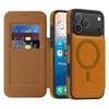 For iPhone 17 Pro Case Compatible with MagSafe RFID Blocking Card Holder Leather Phone Cover