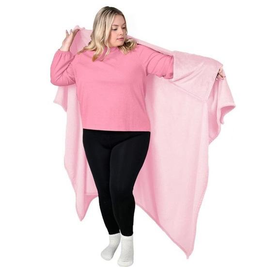 Фланелевое носимое одеяло-пончо Мягкое одеяло-накидка с карманами для рук Теплая уютная накидка-одеяло для взрослых Дом Офис Путешествия Комфорт