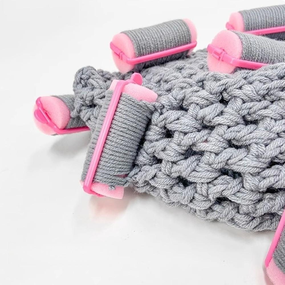 Толстая шапка-пуловер, мягкая пряжа для кудрявых волос, шапочка, креативный бигуди для волос, вязаная шапка, для улицы