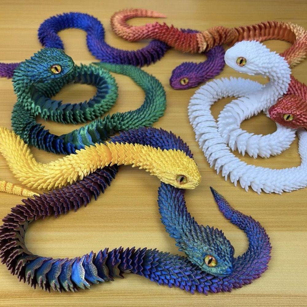 Аквариум 3D печатная змея градиент кристалл змея игрушки для детей мальчиков девочек взрослых