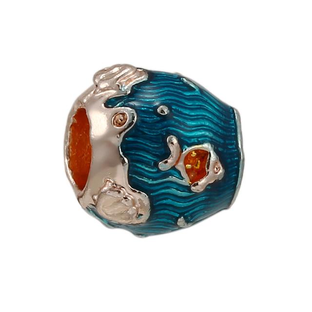 2pcs /Lot Cute Owl Panda Fish Mom Turtle Charm Beads Pendant Fit Diy Original Bracelets Necklaces For Women Men Jewelry Making