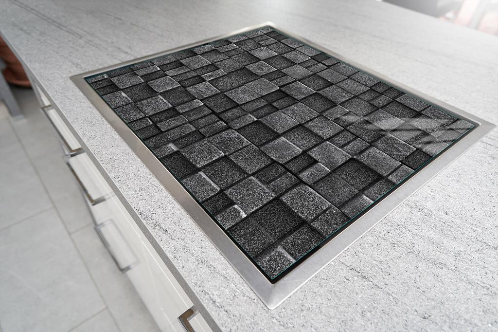 Glass protective plate for the stove 70x52 Pattern