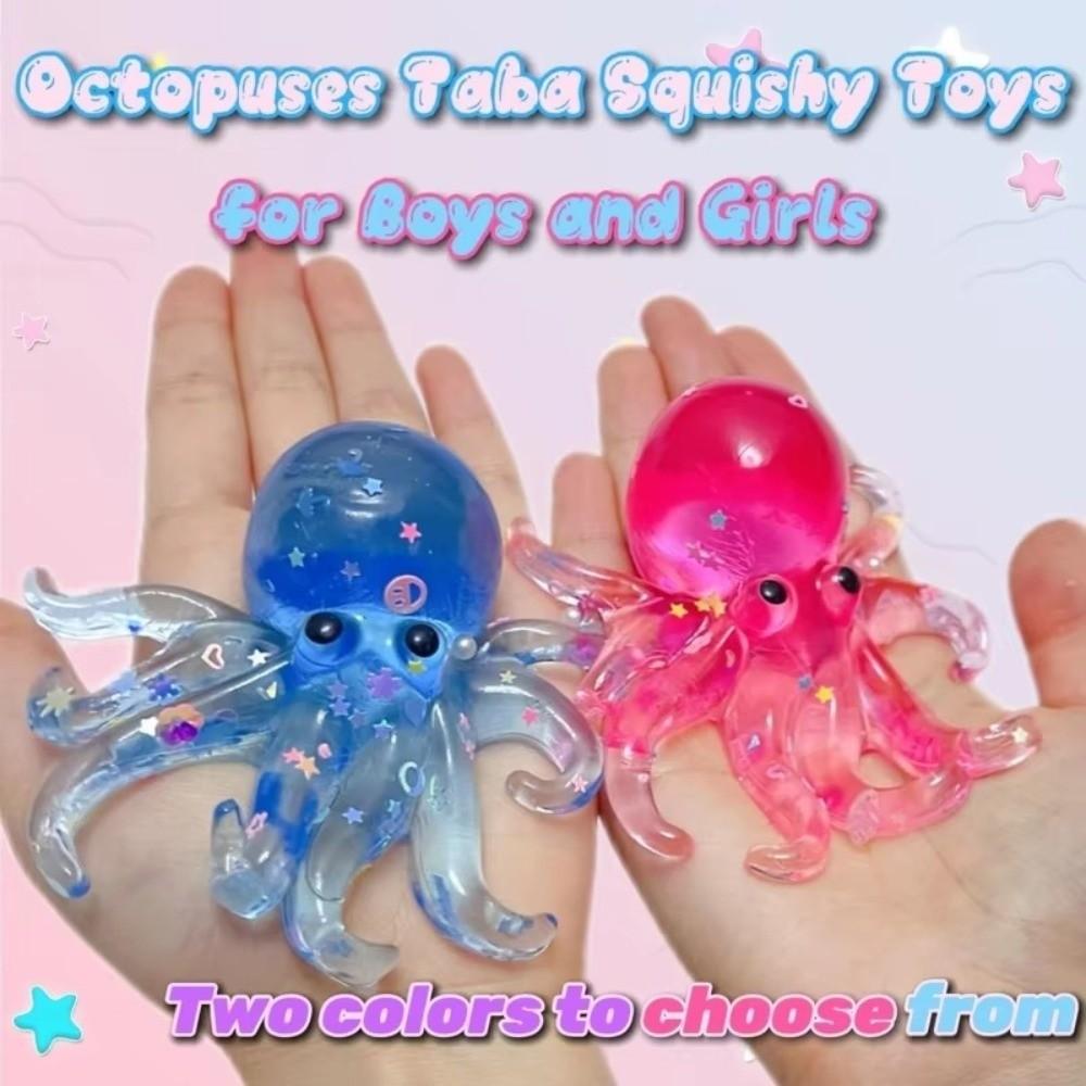 Sugar Filled Glitter Octopus Squishy Simulation Stress Relief Toy For Stress Anxiety Relief