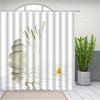 Шторы для душа 'Камни и Белый Лотос в Воде' Zen Spa Белый Водонепроницаемый для Ванной Комнаты Extra Long Полиэстер для Декора Ванной