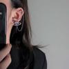 Серьги-клипсы в виде косточек для ушей Purple Love со стразами Planet, женские серьги-клипсы с длинными кисточками Girly Temperament
