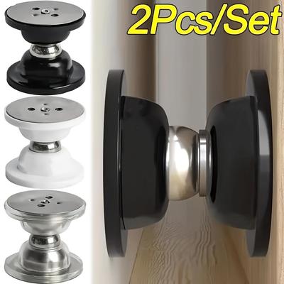 [Комплект дверных стопоров] 2 шт./компл. Комплект дверных стопоров - Не требует сверления, Ударо- и погодоустойчивый, Напольный вакуумный дверной мягкий резиновый магнит