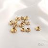 14K & 18K Gold Zircon-Inlaid Diamond Spacer Beads for Handmade Bracelets