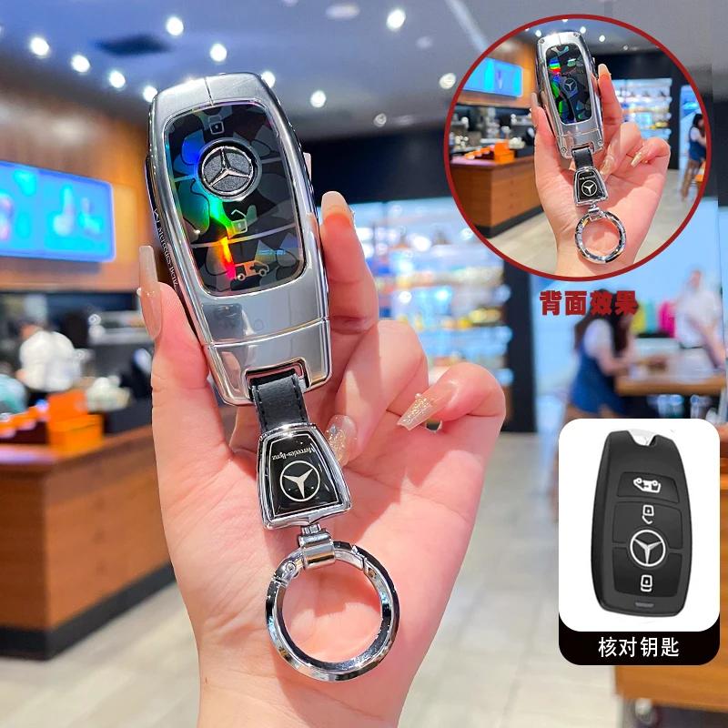 PNR1 Car Key Cover Case Shell Keychain For Mercedes Benz A C E S G GLS CLA Class W213 W177 W205 W222 X167 W176 AMG Accessories